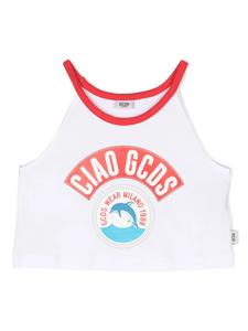 Топ с логотипом Gcds Kids, белый