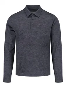 Поло на пуговицах Zanone, серый