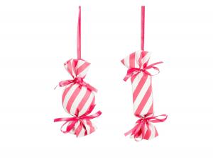 Набор рождественских шариков LAALU, 20x20x20 см, белый/розовый