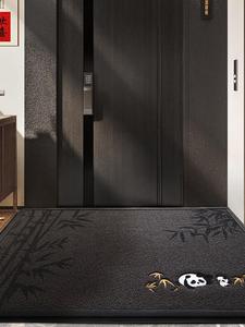 Dajiang Ковер 120х180 см для прихожей, износостойкий, противоскользящий, самоочищающийся, с рисунком панды и бамбука, эффективно удаляет песок и пыль