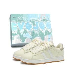 CVOJOO Скользоустойчивые унисекс скейтерские кроссовки лоу-топ бело-серые, цвет White Gray