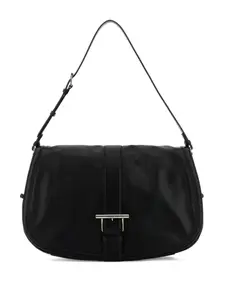 Большая сумка-мессенджер с Т-образной перекладиной Alexander McQueen, черный