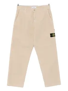 Брюки с нашивкой Compass Stone Island, бежевый