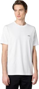 Футболка BOSS Men's Contrast Logo из хлопка и эластичного хлопка, Crisp White