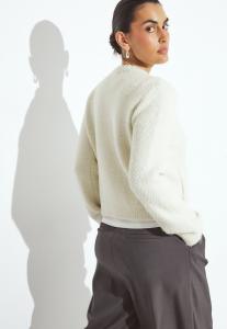 Кардиган NA-KD GOLD BUTTON , Offwhite/White