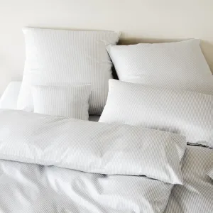 Элегантный комплект постельного белья из сатина Мако, узор Гамбург, светло-серый, размер 155x200 см + 40x80 см Elegante