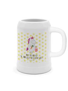 Пивная кружка с изображением овоща-единорога и надписью на белом фоне Mr. & Mrs. Panda