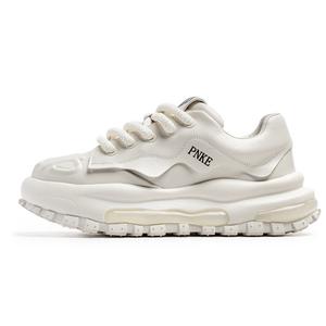 Нескользящие и износостойкие низкие кроссовки, увеличивающие рост, мужские PNKE, White