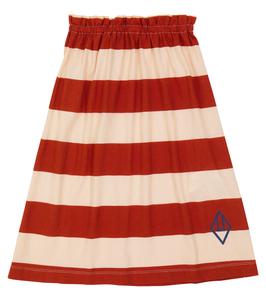 Юбка из хлопка с рисунком котенка The Animals Observatory, Red + Cream