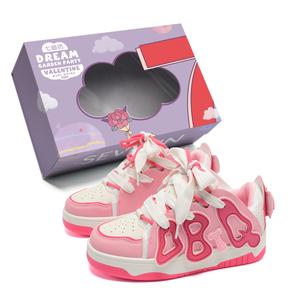 7 SEVFUN Скользоустойчивые износостойкие дышащие женские лоу-топ скейтбордские кеды Pink White, цвет Pink White