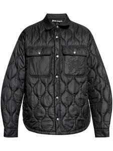 Palm Angels стеганая куртка с вышитым логотипом, черный