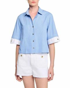 Джинсовые шорты Sandro, белый