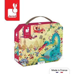 Janod, пазл, в чемодане, Драконы, 54 шт.