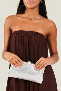 Металлический клатч Accessorize, серебряный