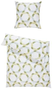 Постельное белье Janine зеленый, белый ширина/длина: 135/200 см