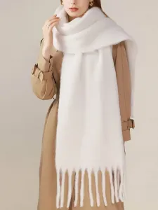 Шарф с бахромой, женский шарф Doux Belle, цвет Off White