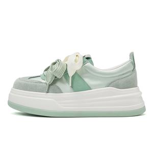 Hotwind Женские противоскользящие скейтерские кеды лоу-топ зеленые, цвет Green