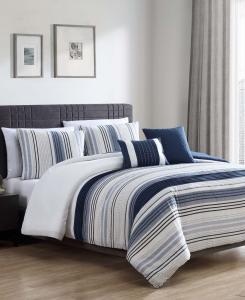 Комплект постельного белья Albion из 5 предметов, размер Queen Riverbrook Home, Blue, White