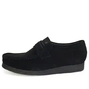 Кроссовки wallabee loafer suede 'black' Clarks, черный
