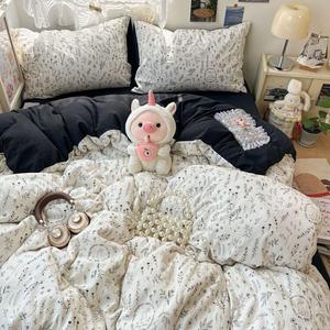 FUANNA Комплект постельного белья 4 предмета, 180x220 см, пододеяльник 180x220 см