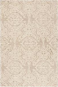 Ковер SAFAVIEH, 61 x 92 см, Blossom Collection, Beige & Ivory, ручная работа из шерсти, идеален для помещений с высокой проходимостью: прихожая, гостиная, спальня (BLM112B)