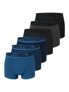 UNCOVER BY SCHIESSER Ретро шорты/брюки из хлопка, сине-черного цвета