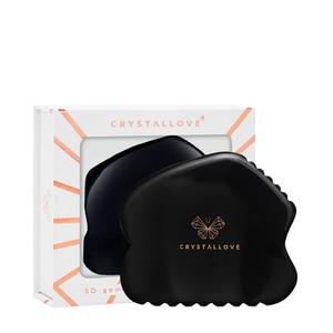 CRYSTALLOVE Obsidian CONTOUR GUA SHA - обсидиановая пластина для массажа лица гуаша