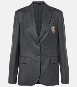 Шерстяной блейзер Brunello Cucinelli, Dark Grey