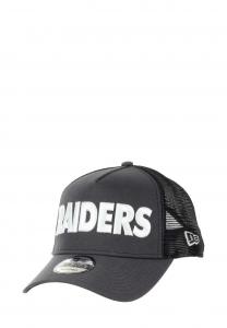 Бейсболка New Era LAS VEGAS RAIDERS NFL SCRIPT VERSTELLBARE FORTY A-FRAME TRUCKER, Schwarz/Black