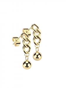 Bungsa Золотые серьги-гвоздики