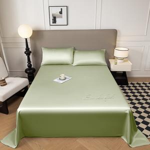 Avivi Простыня 120х230 см и наволочка из летнего шелка, цвет Bean Green