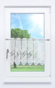 Панельная штора Lysel - Ветки фикуса (Ш х В) 52,5см*45см белый/сырой белый