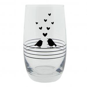 Стакан для воды Clayre & Eef 320 мл прозрачный стакан круглый птицы Clayre&Eef