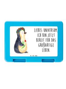 Mr. & Mrs. Panda Бокс для бенто: пингвины и цветы с надписью белого цвета