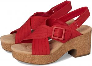 Сандалии Clarks Nerisa West, цвет Cherry Nubuck