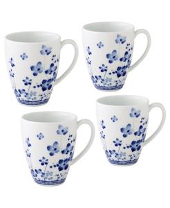 Набор из 4 кружек Bloomington Road (4,75 дюйма), сервиз на 4 персоны Noritake, Blue