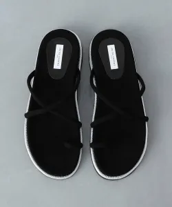 Сандалии-вьетнамки с бисером United Arrows, цвет Black