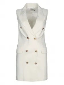 Платье-блейзер без рукавов Elisabetta Franchi, нейтральный