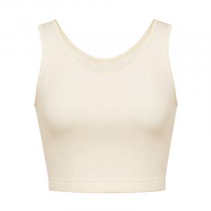 Короткий вязаный жилет Deep Breath с U-образным воротником, полоса