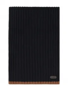 Прямоугольный шарф в рубчик Moorer, черный