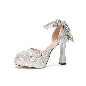 Zubumei Женские туфли на высоком каблуке серебряные, шампань, красные — красные, цвет Red