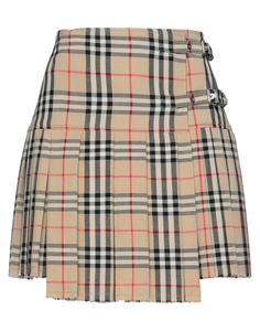 Мини-юбки Burberry, бежевый