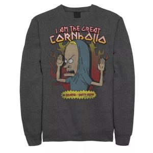 Мужской свитшот Beavis & Butthead Cornholio Fire Portrait Licensed Character