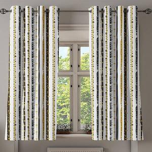 Занавеска с люверсами Abakuhaus Victorian 2 шт, 280x175x0,5 см цвет schwarz gelb