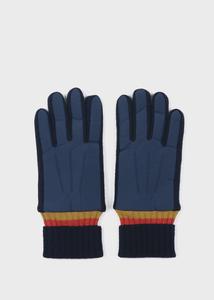 Вязаные перчатки с отворотами