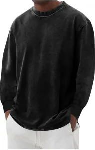 Мужская футболка с длинным рукавом Oversized Vintage Suede Crewneck