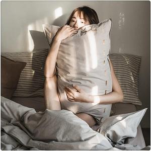 ZUIAI Хлопковая наволочка скандинавская однотонная