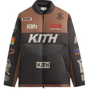 KITH Полная молния Брикстон Пуховая рубашка куртка, Black