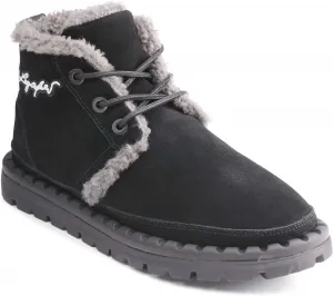 Мужские ботинки KARL LAGERFELD Chukka из замши с подкладкой из искусственной овчины, черный