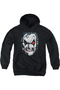 Молодежная толстовка с капюшоном Justice League of America In Lo Face Gildan, черный